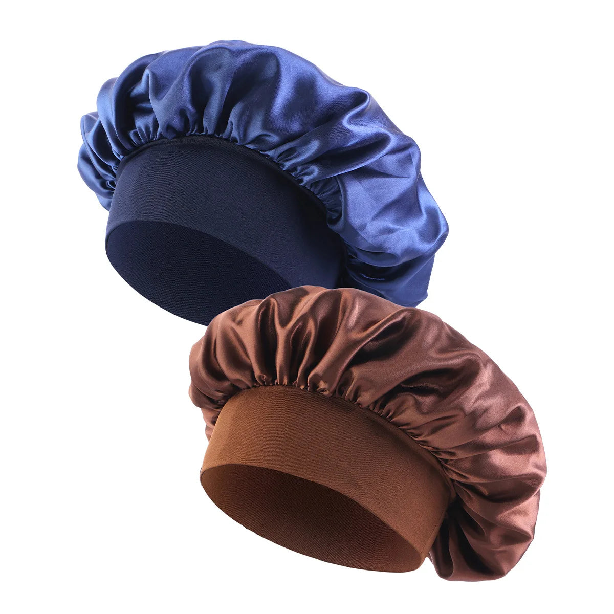 Satin Sleep Bonnet – Unisex Wide-Brim Night Cap with Elastic Band - The Highest Nation