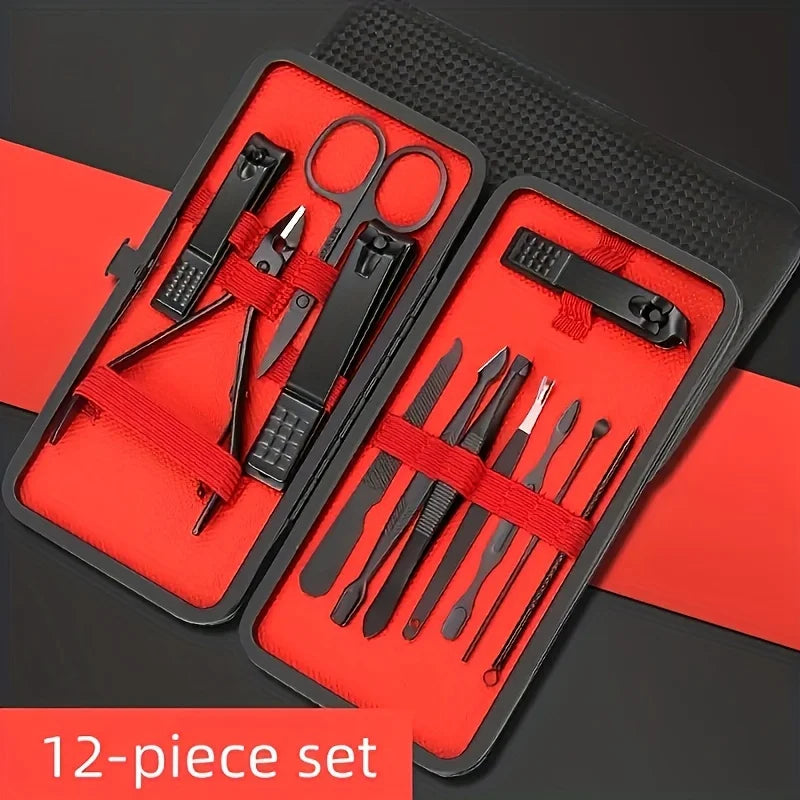 7-24pcs Professional Nail Clippers Kit – Ultra Sharp Fingernail and Toenail Cutters for Men & Women – Sturdy Pedicure Care Set - The Highest Nation