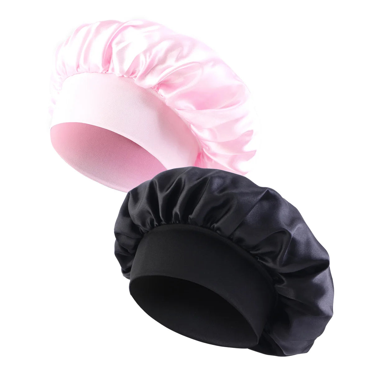 Satin Sleep Bonnet – Unisex Wide-Brim Night Cap with Elastic Band - The Highest Nation