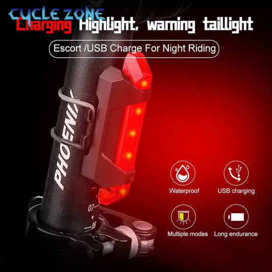 USB Rechargeable Bike Tail Light – 3 Modes, Easy Installation