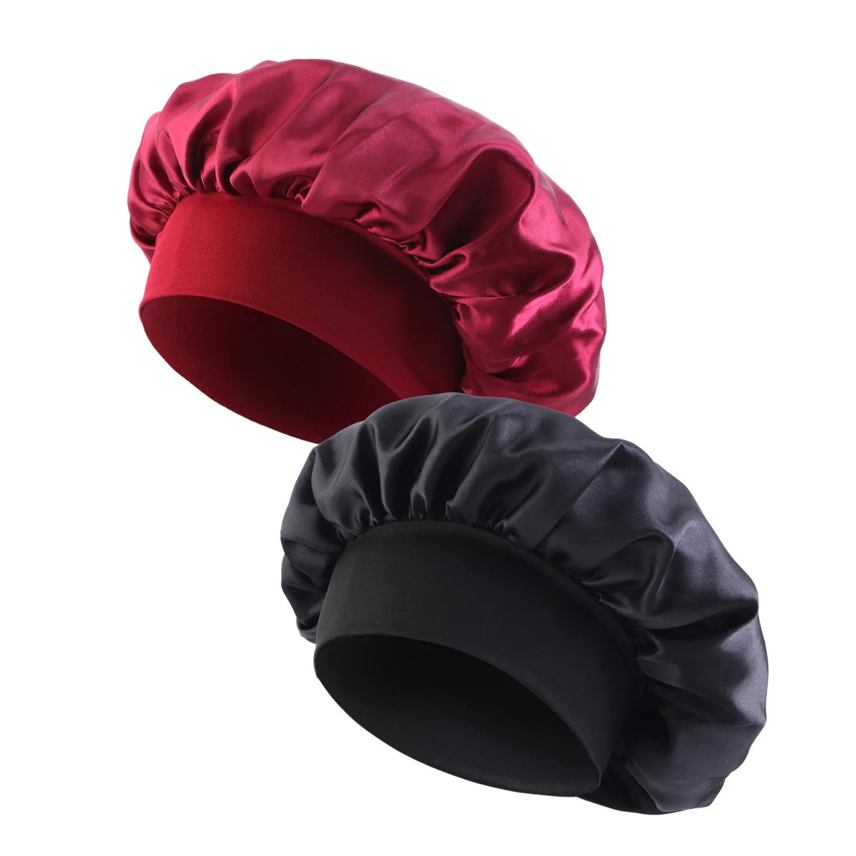 Satin Sleep Bonnet – Unisex Wide-Brim Night Cap with Elastic Band - The Highest Nation