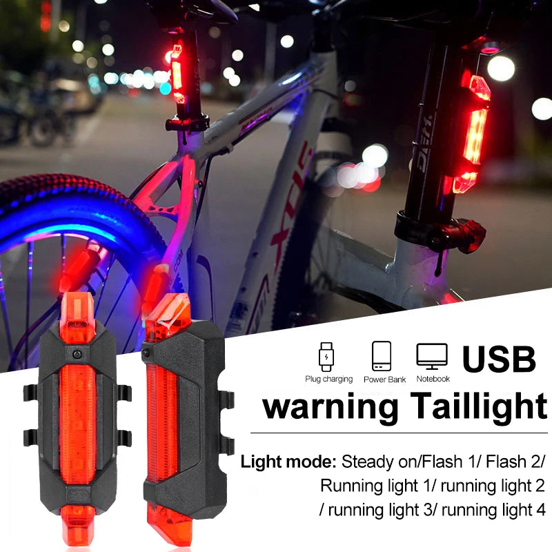 USB Rechargeable Bike Tail Light – 3 Modes, Easy Installation