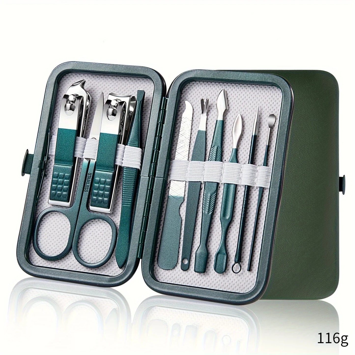 Professional Stainless Steel Manicure & Pedicure Kit – Nail Clipper Set with Travel Case