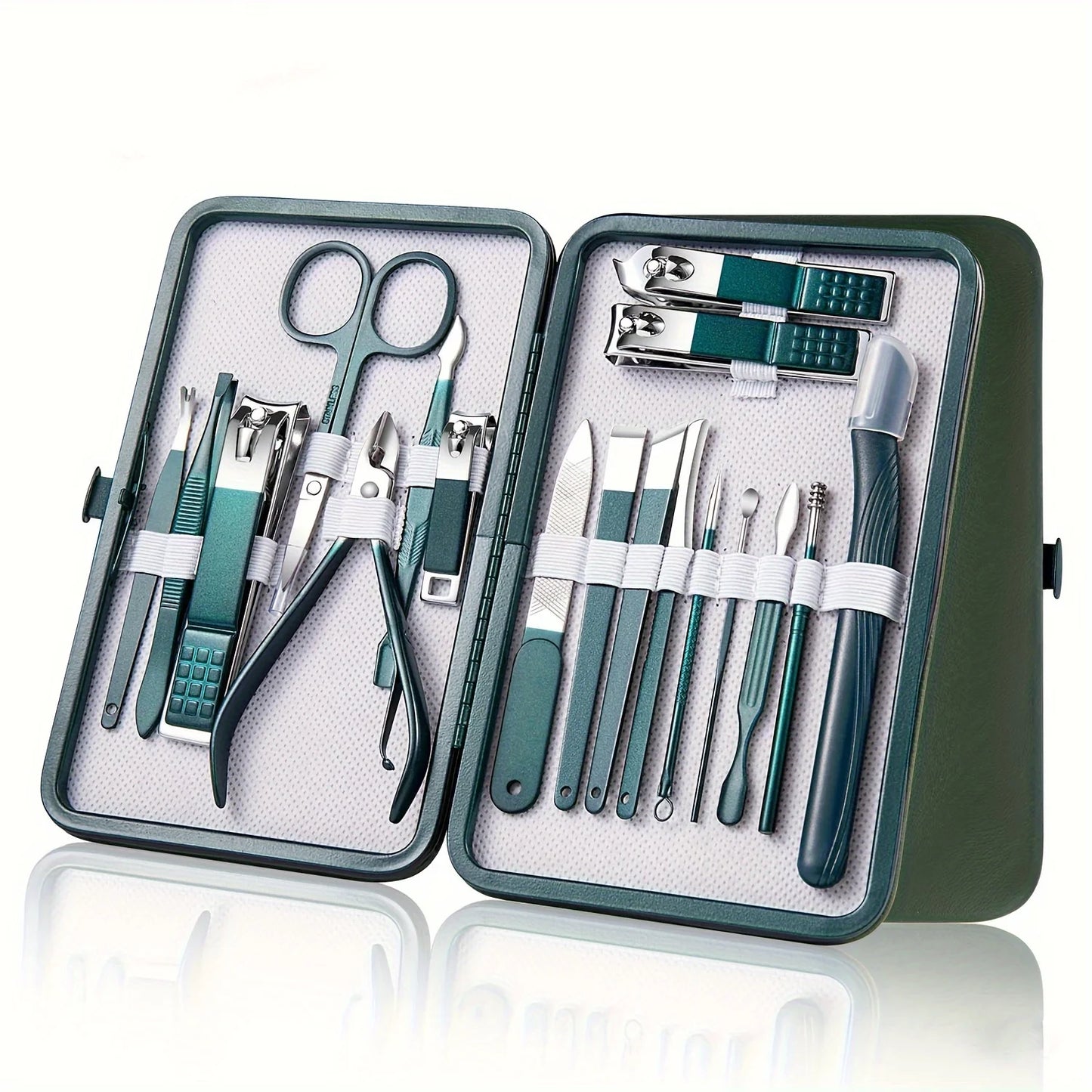 Professional Stainless Steel Manicure & Pedicure Kit – Nail Clipper Set with Travel Case