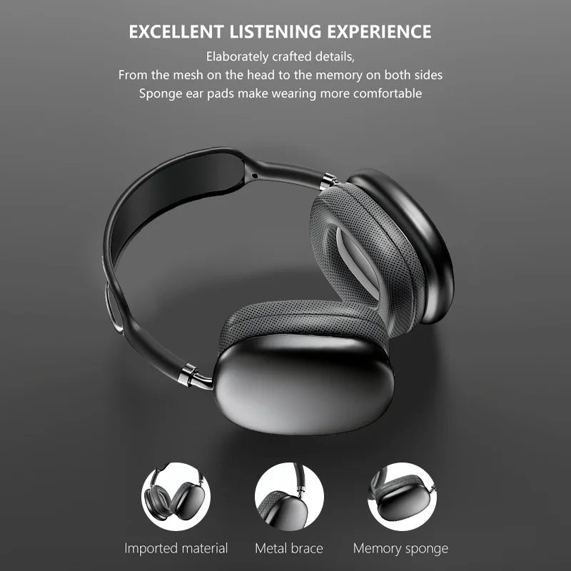 P9 Wireless Bluetooth Headphones – Noise Cancelling with Mic & Stereo Sound