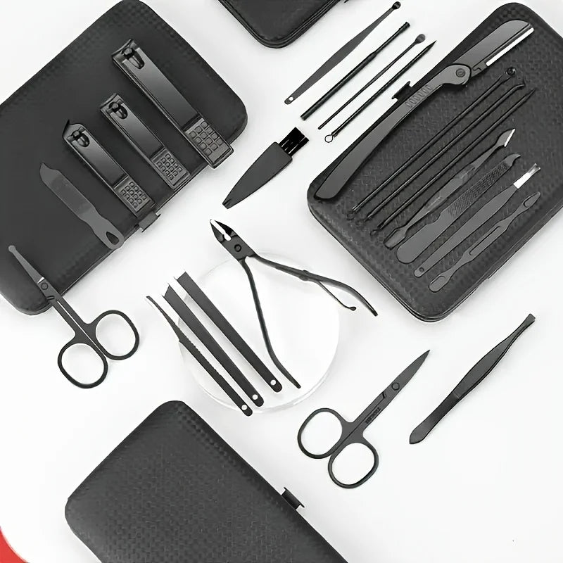 7-24pcs Professional Nail Clippers Kit – Ultra Sharp Fingernail and Toenail Cutters for Men & Women – Sturdy Pedicure Care Set - The Highest Nation