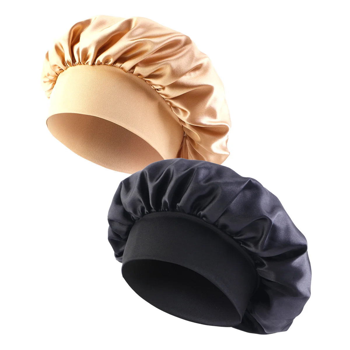 Satin Sleep Bonnet – Unisex Wide-Brim Night Cap with Elastic Band - The Highest Nation