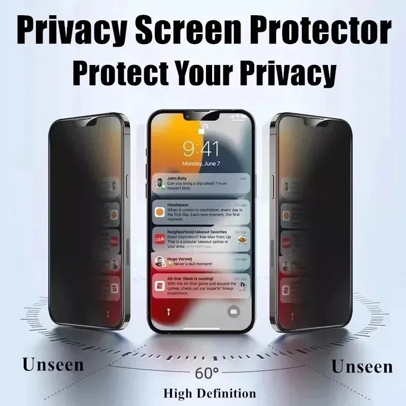 5-Pack Privacy Screen Protectors – Tempered Glass for iPhone 6–16 Series - The Highest Nation