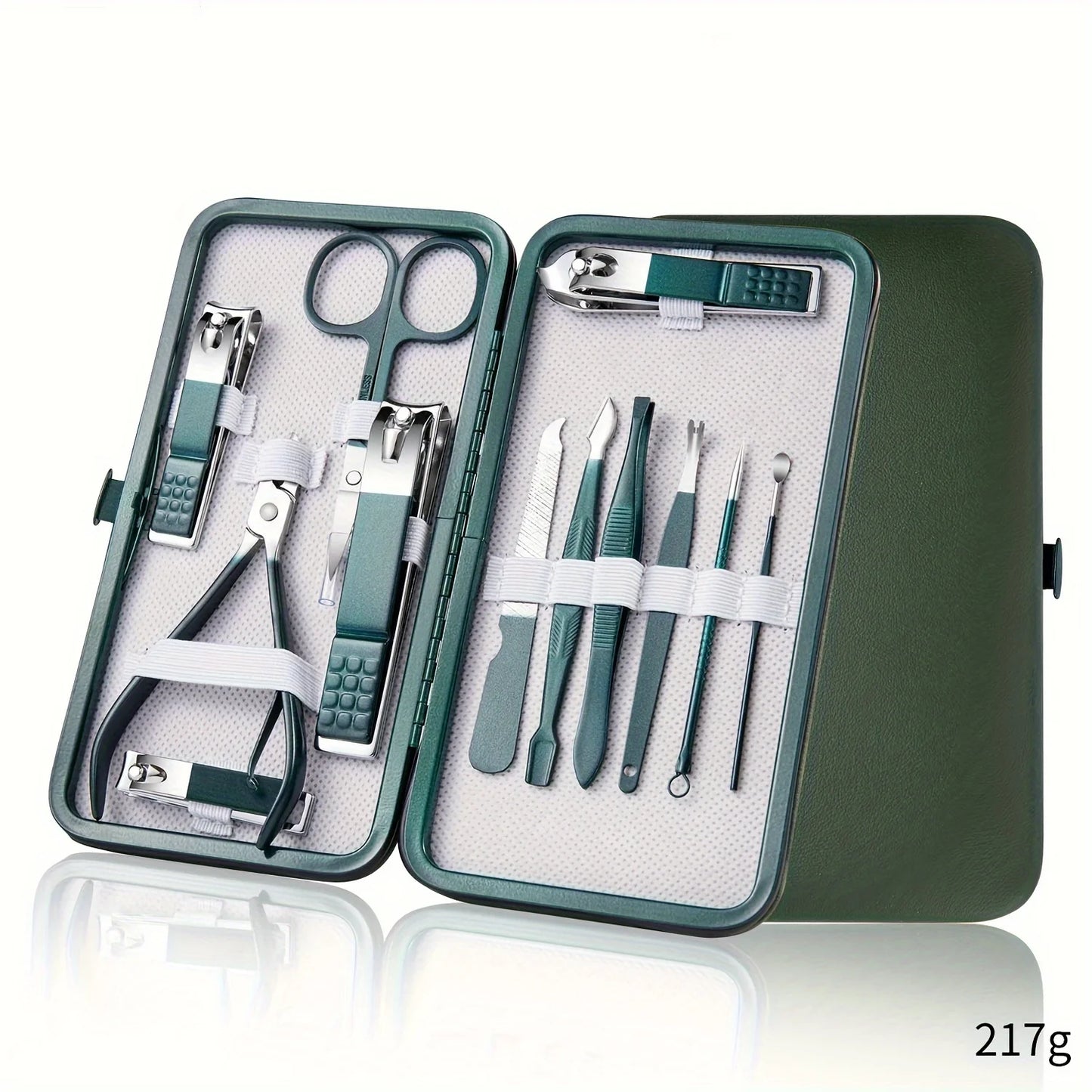 Professional Stainless Steel Manicure & Pedicure Kit – Nail Clipper Set with Travel Case