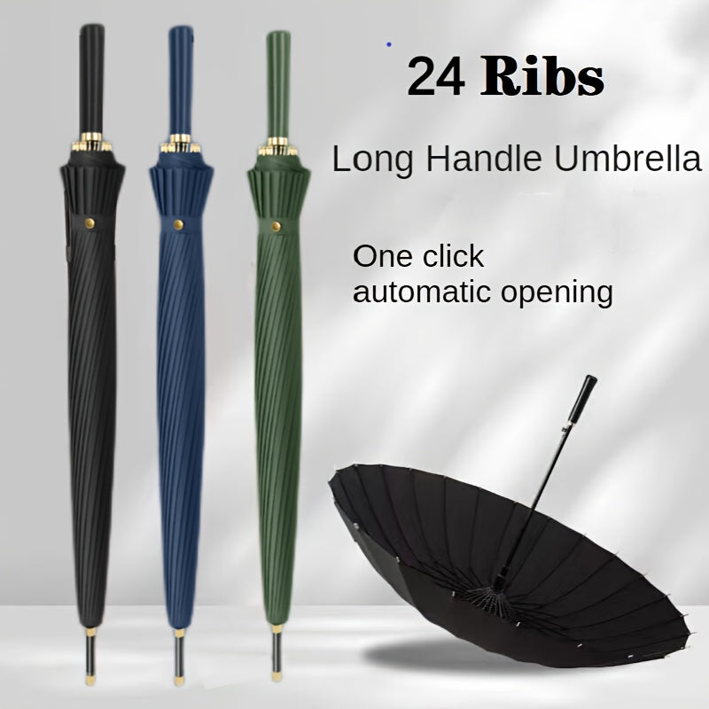 24-Rib Windproof Automatic Umbrella – Large, Durable & Waterproof - The Highest Nation