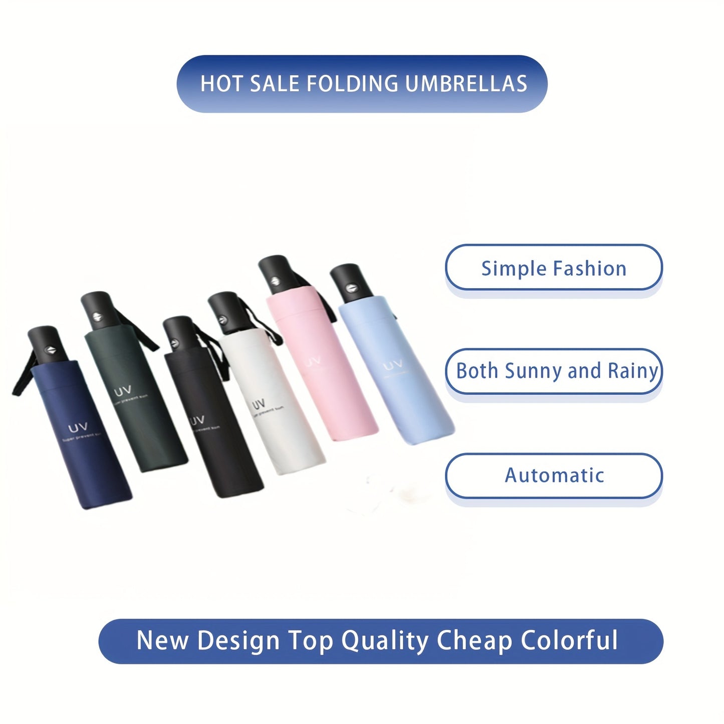 Automatic Folding Umbrella – UV Protection & Rain/Sun Dual-Use - The Highest Nation
