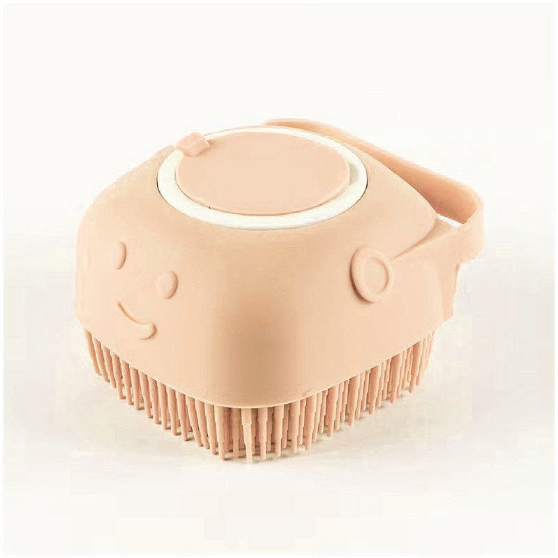 Silicone Pet Bath & Massage Glove – Grooming Brush for Dogs & Cats with Shampoo Dispenser