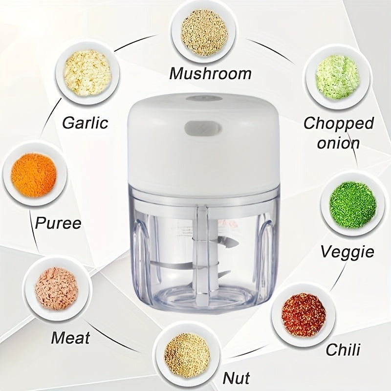 Electric Mini Garlic Chopper – USB Meat Grinder & Vegetable Crusher - The Highest Nation
