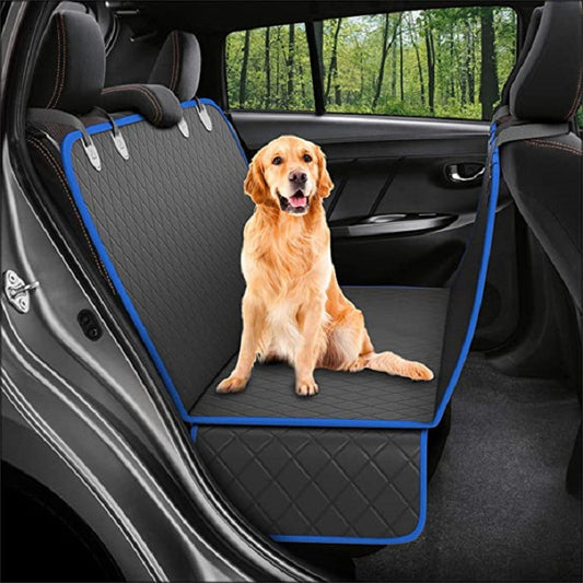 Dog Car Seat Cover with Mesh Window – Waterproof Hammock & Travel Protector for Rear Seat