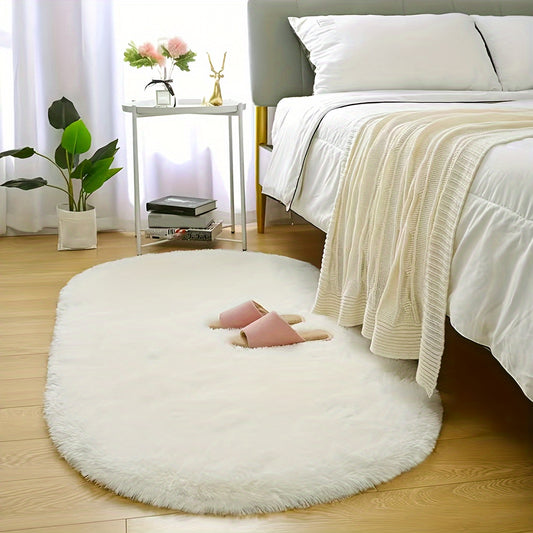 Soft Shag Area Rug – Non-Slip, Machine Washable Carpet for Living Room & Bedroom