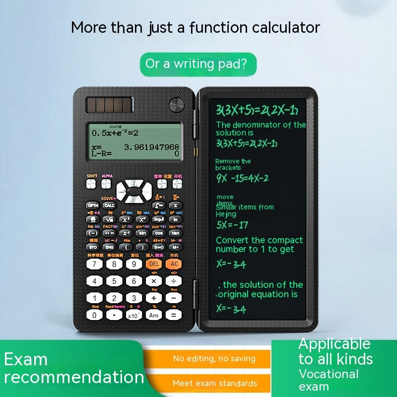 2-in-1 Foldable Scientific Calculator & Handwriting Tablet – Learning Function